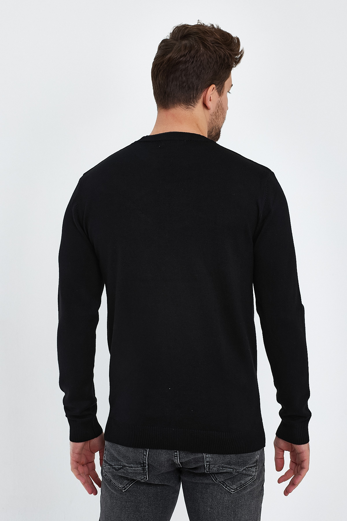 Свитер casual Trend Collection 03215 черный (BLACK) - Фото 6