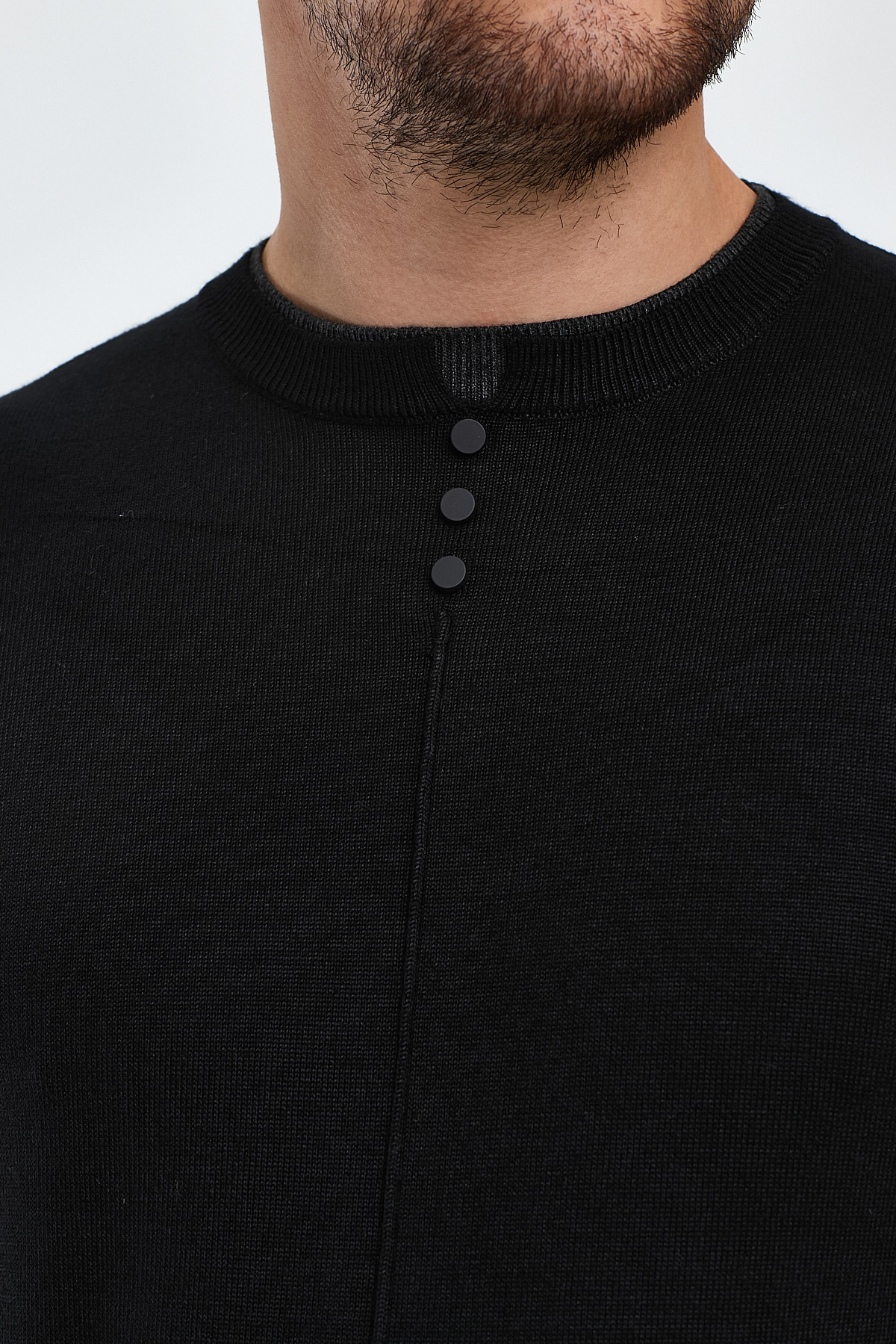 Свитер casual Trend Collection 03215 черный (BLACK) - Фото 7