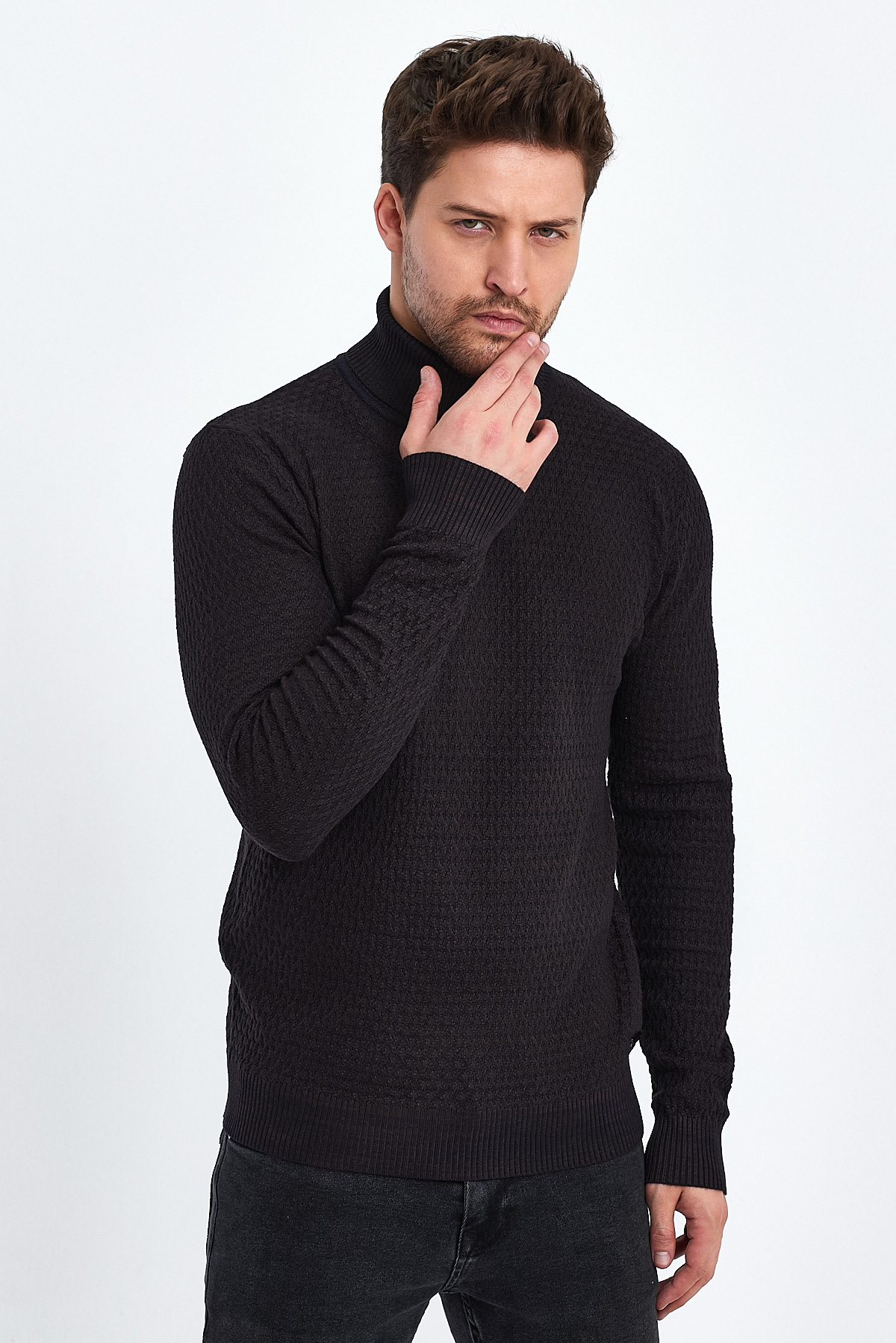 Гольф casual Trend Collection 1052 Темно-коричневый (974+963) - Фото 5