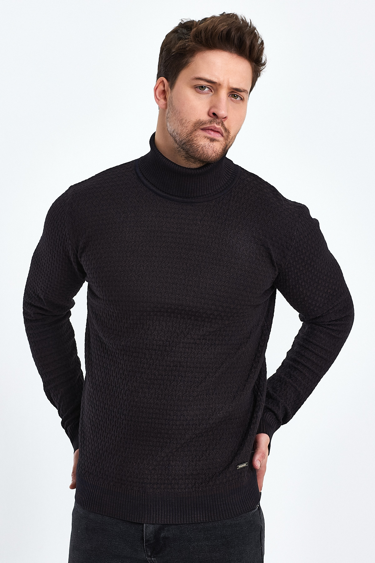 Гольф casual Trend Collection 1052 Темно-коричневый (974+963) - Фото 9