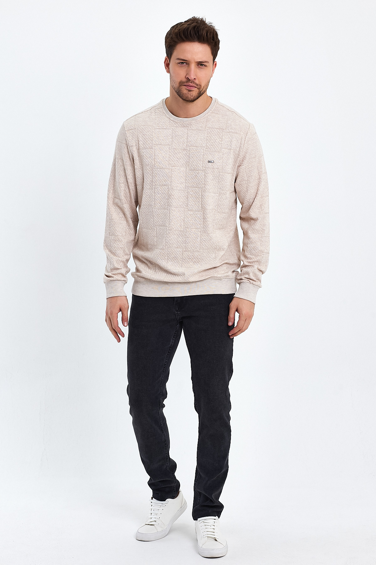 Свитер casual Trend Collection 2250 бежевый (BEJ) - Фото 