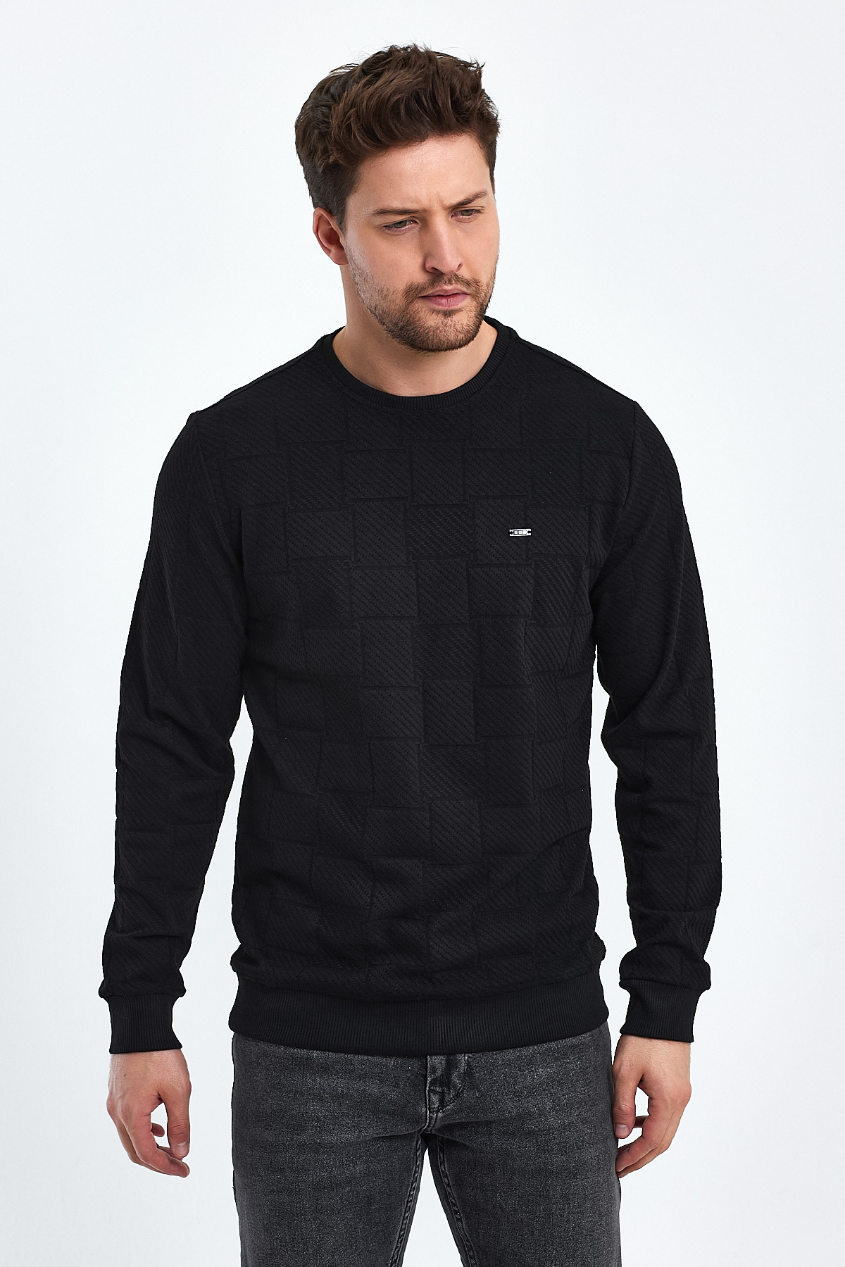 Свитер casual Trend Collection 2250 черный (SIYAH) - Фото 6