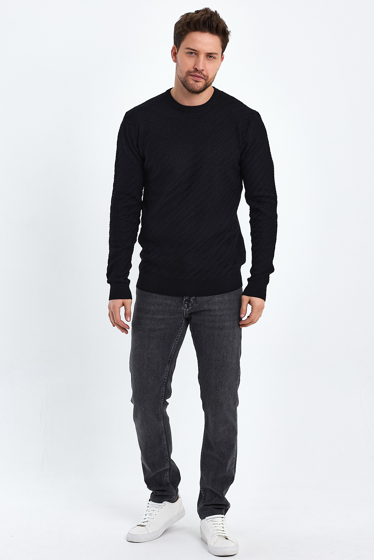Свитер casual Trend Collection 3109 черный (BLACK) - Фото 