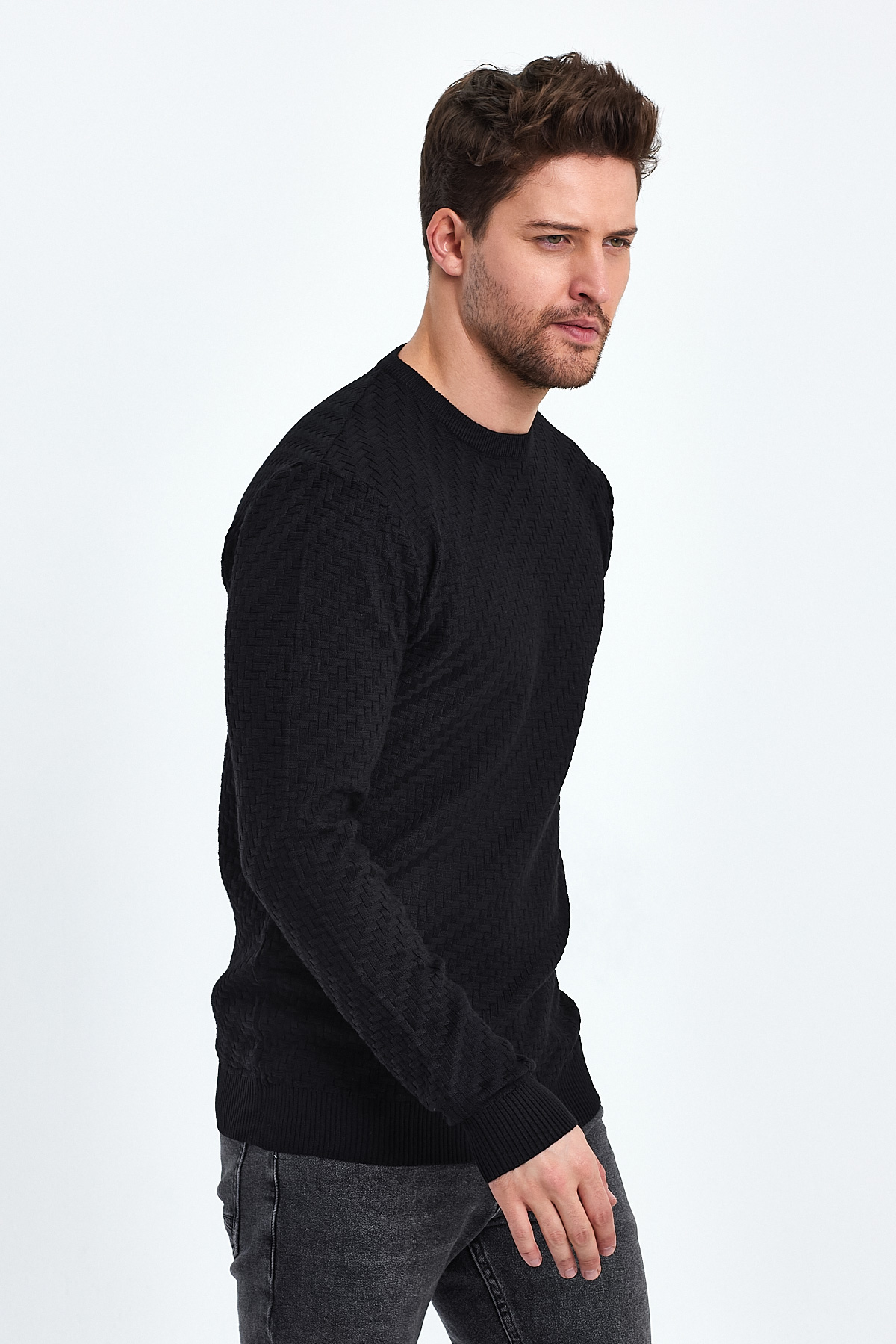 Свитер casual Trend Collection 3109 черный (BLACK) - Фото 1