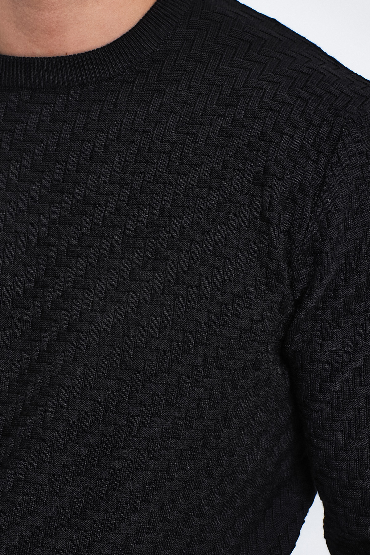 Свитер casual Trend Collection 3109 черный (BLACK) - Фото 6