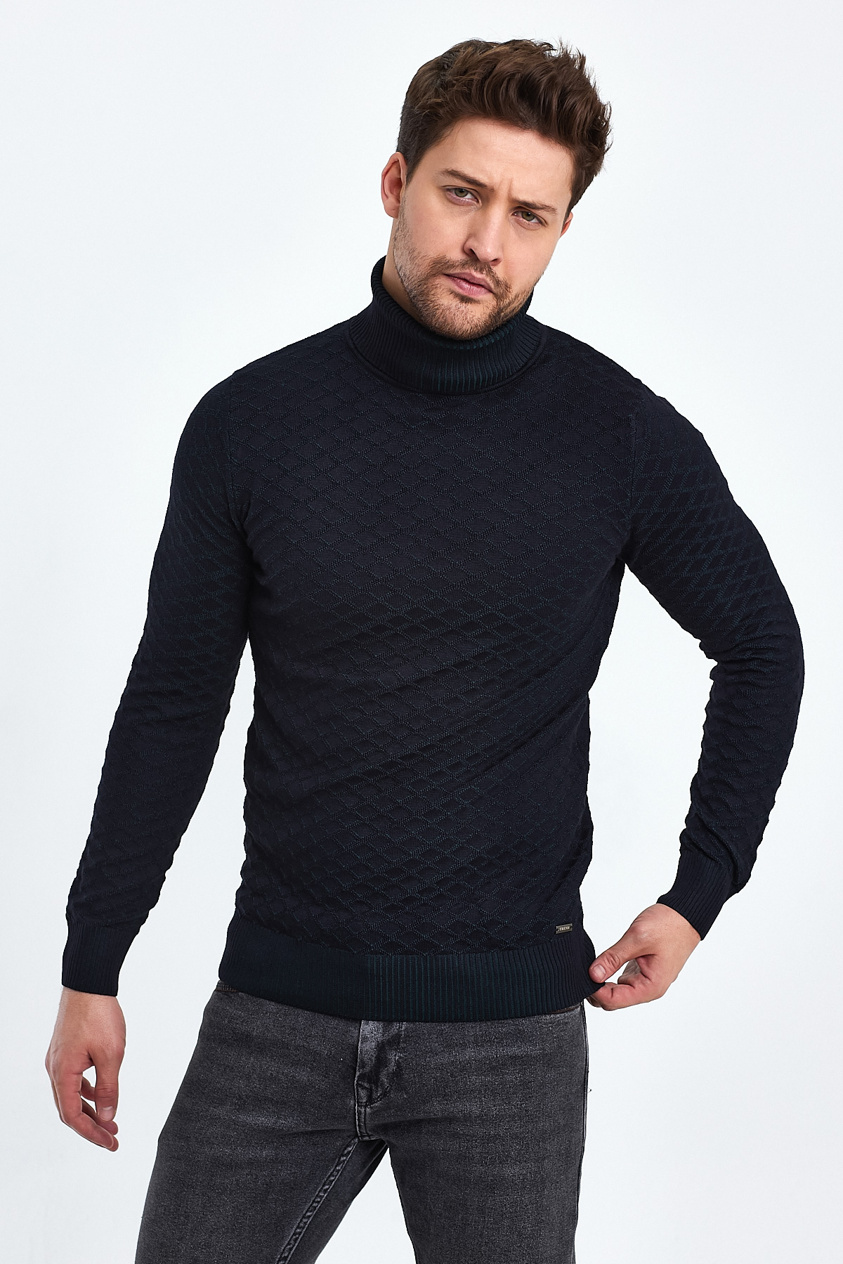 Гольф casual Trend Collection 22797 Темно-синий (DARK BLUE) - Фото 3