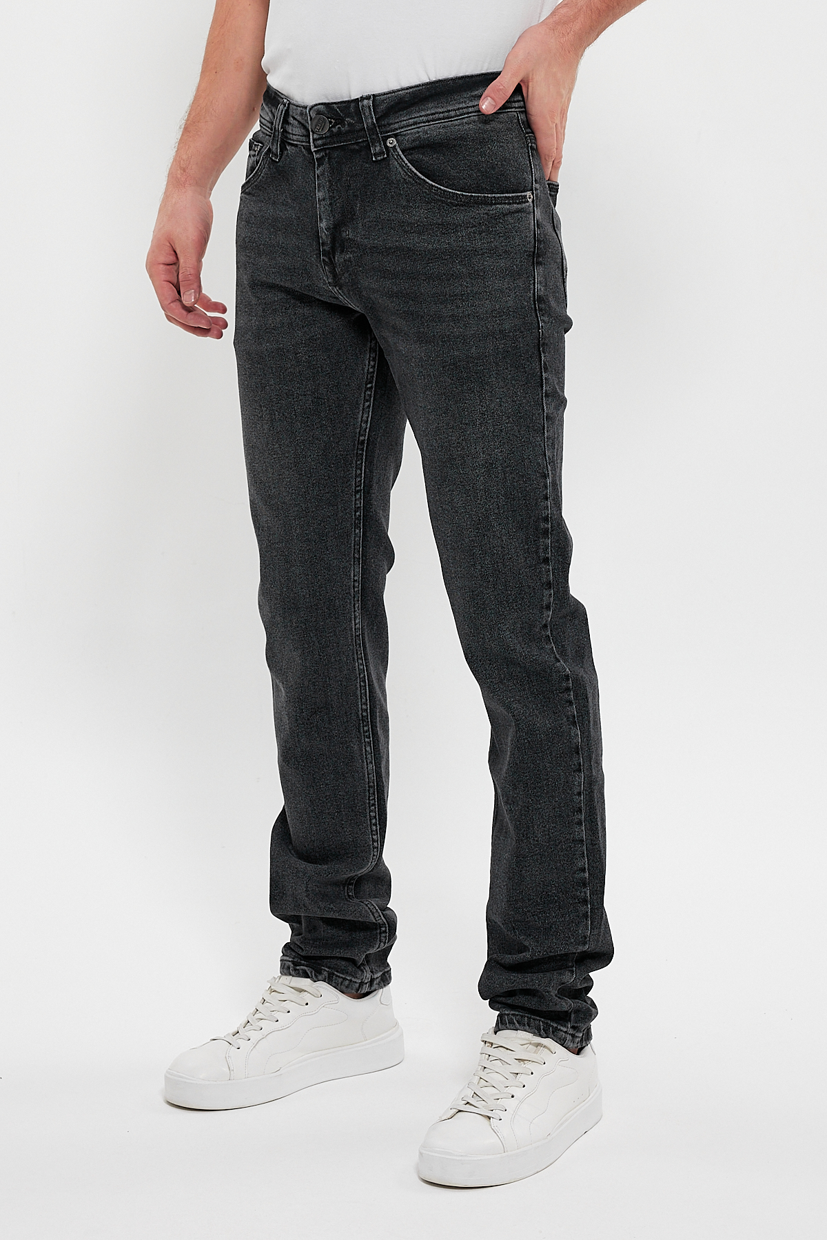 Джинси slim fit Trend Collection 13134 Чорно-сірий (GRI) - Фото 6