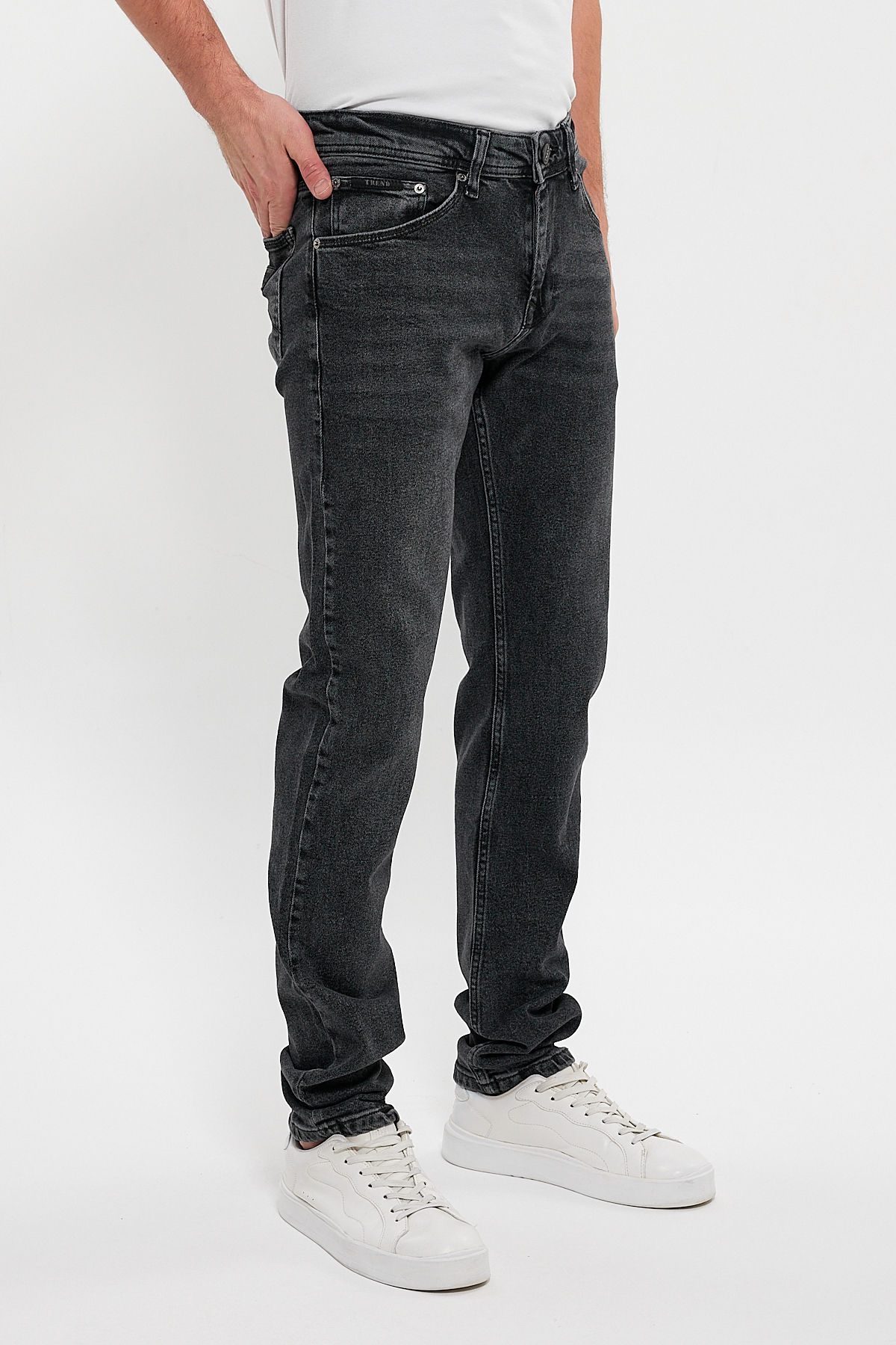 Джинси slim fit Trend Collection 13134 Чорно-сірий (GRI) - Фото 7