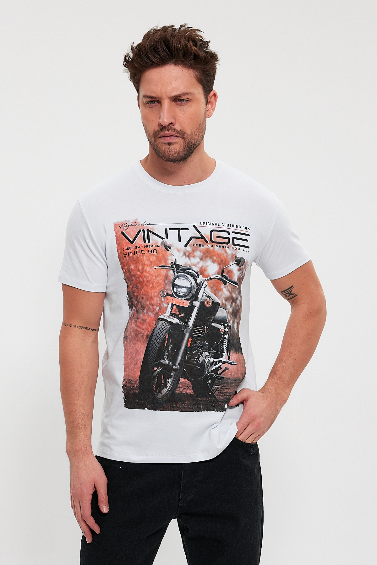 Футболка с принтом Trend Collection 4048 белый + принт (BEYAZ) - Фото 6