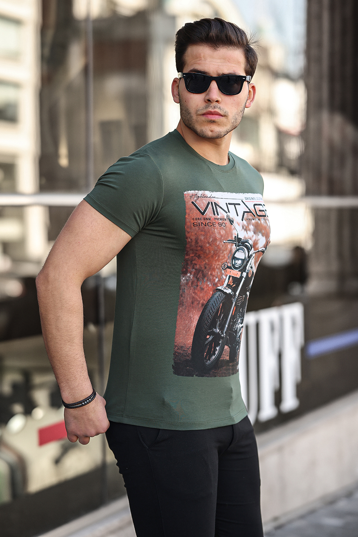 Футболка з принтом Trend Collection 4048 Хакі+принт (HAKI) - Фото 11