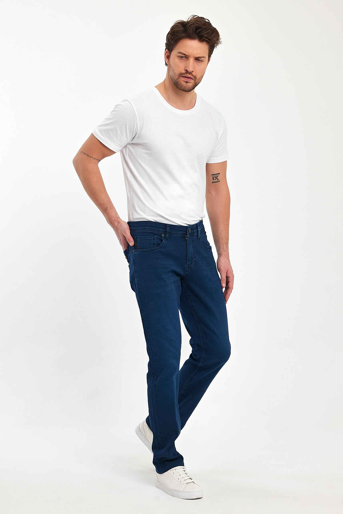 Джинси slim fit Trend Collection 2703-1 Синьо-зелений (GALEN R.HAKI) - Фото 2