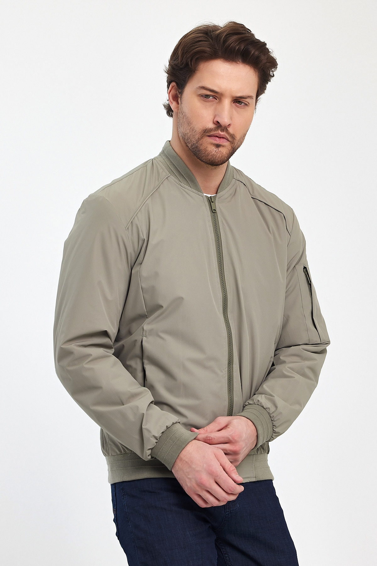 Бомбер Trend Collection 7700 оливковый (LITE PEA GREEN) - Фото 2