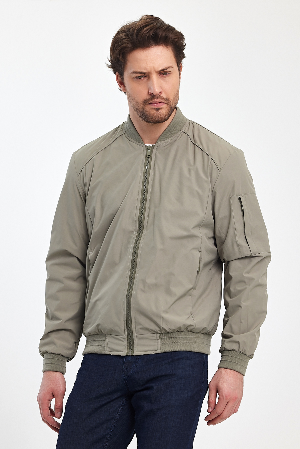 Бомбер Trend Collection 7700 оливковый (LITE PEA GREEN) - Фото 3
