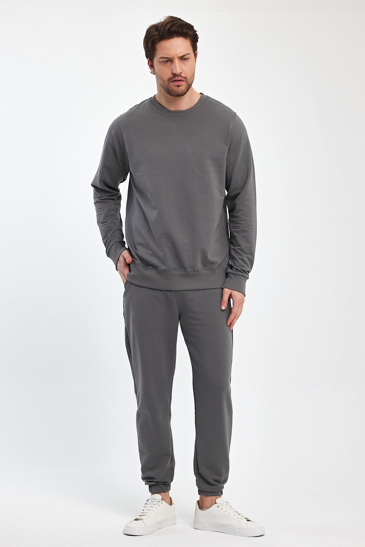 Спорт комплект Trend Collection: Свитшот 6047, Штаны 5494 Антрацит - Фото 3