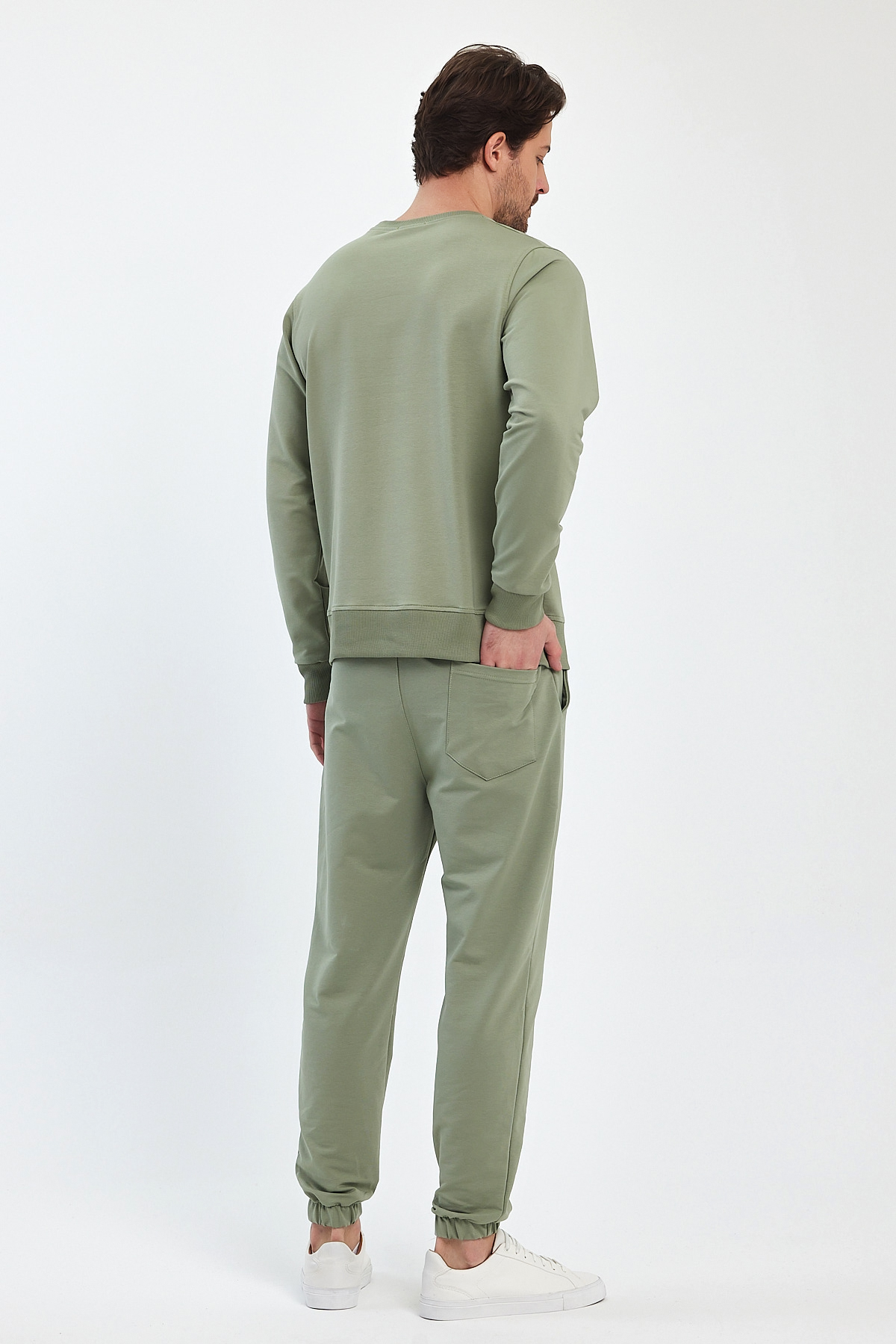 Спорт комплект Trend Collection: Світшот 6047, Штани 5494 Оливковий - Фото 6