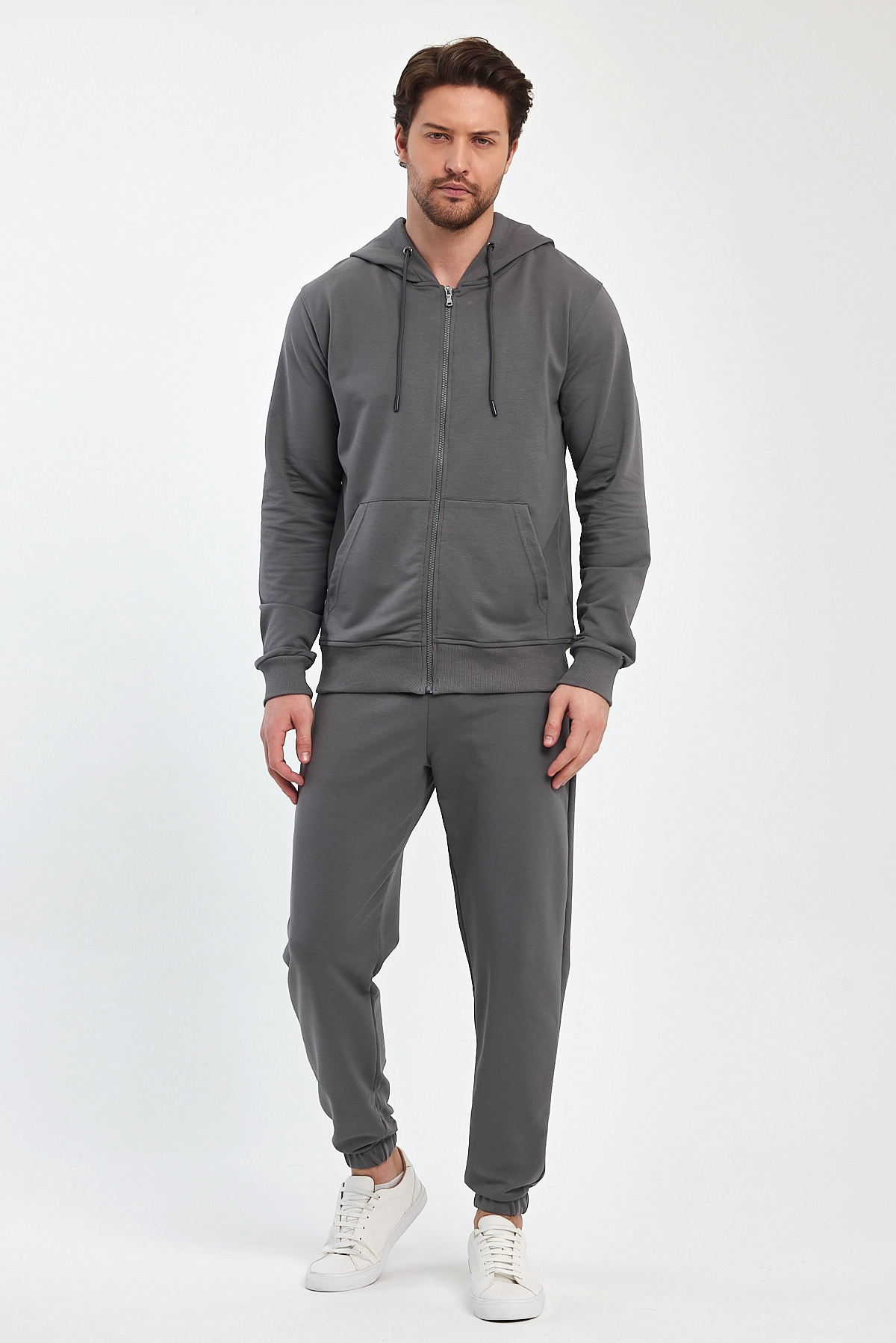 Спорт комплект Trend Collection: Кофта 6033, Штаны 5494 Антрацит - Фото 