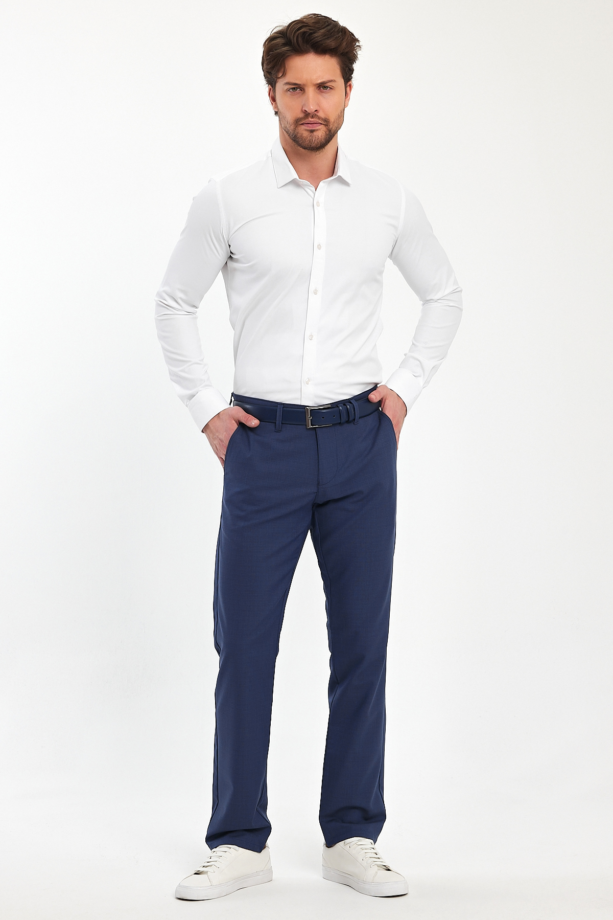 Брюки comfort fit Trend Collection 3477 синий (PR 45/7) - Фото 