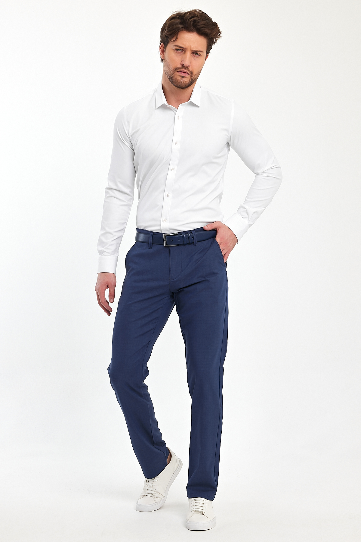 Брюки comfort fit Trend Collection 3477 синий (PR 45/7) - Фото 1