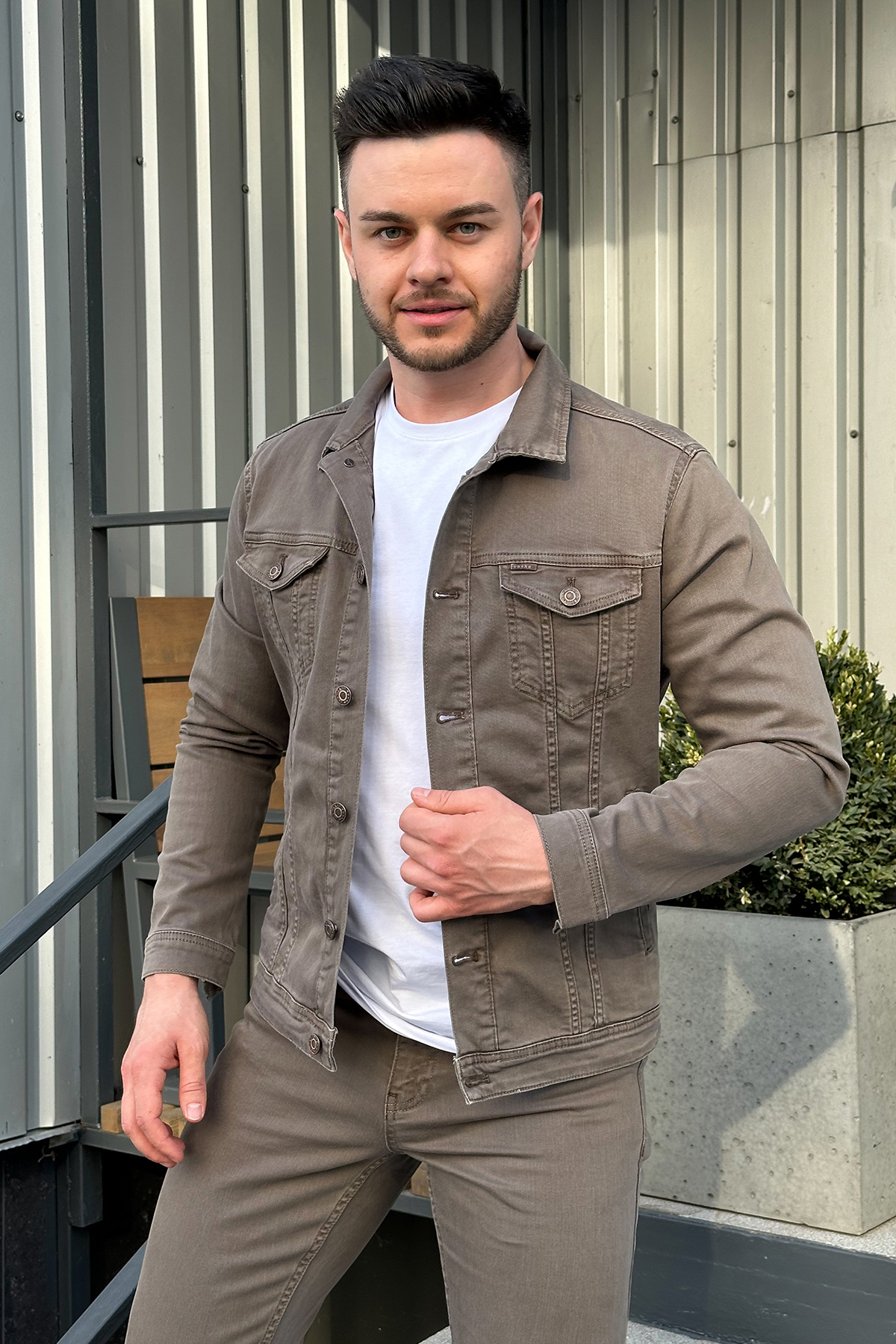 Куртка-джинсовая Trend Collection 9102-1 коричневый (ALLO K.VIZON) - Фото 1