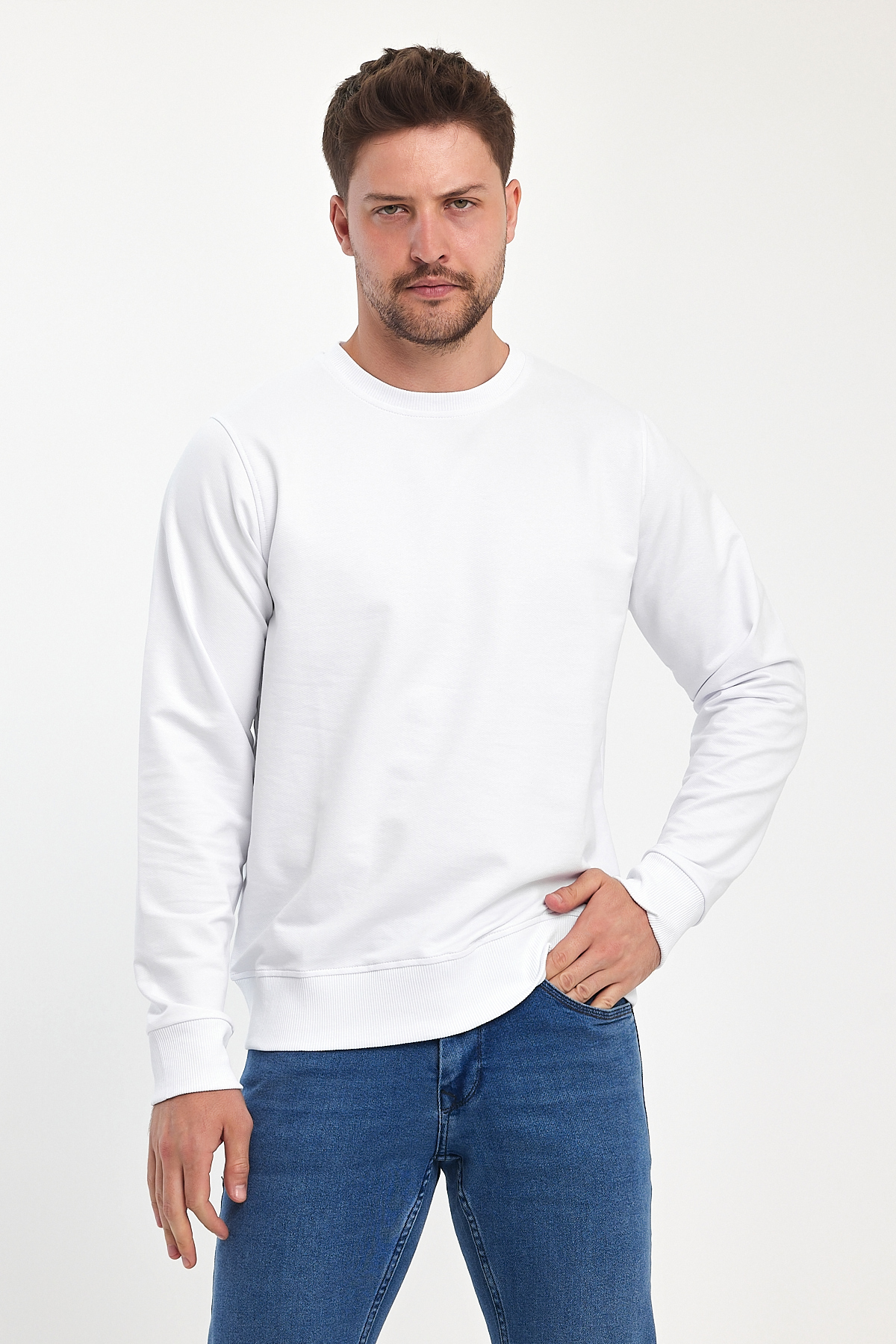 Світшот Trend Collection 6047 Білий (BEYAZ) - Фото 2