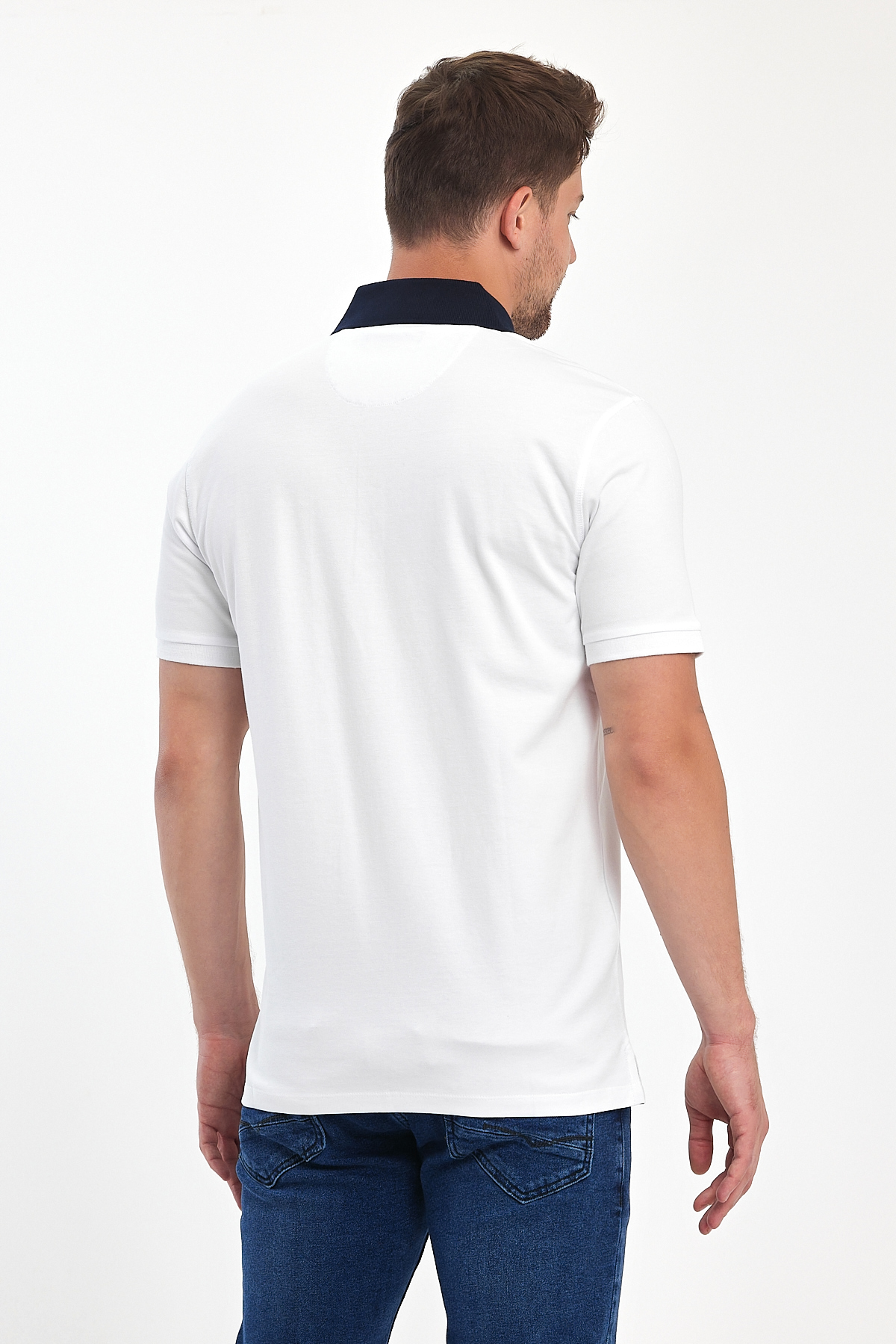 Футболка поло з принтом Trend Collection 39488 Білий+принт (BEYAZ) - Фото 3