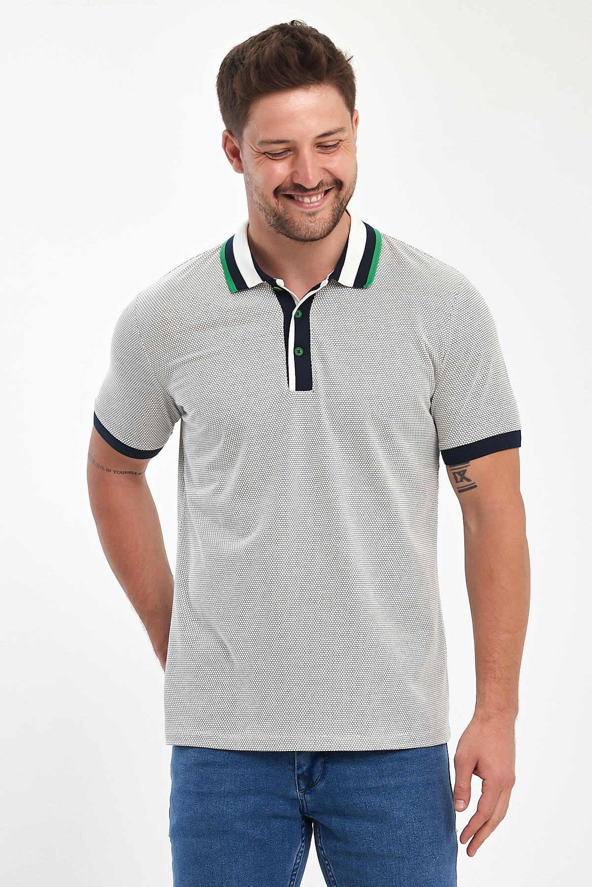 Футболка поло с принтом Trend Collection 39720 белый + принт (BEYAZ) - Фото 6
