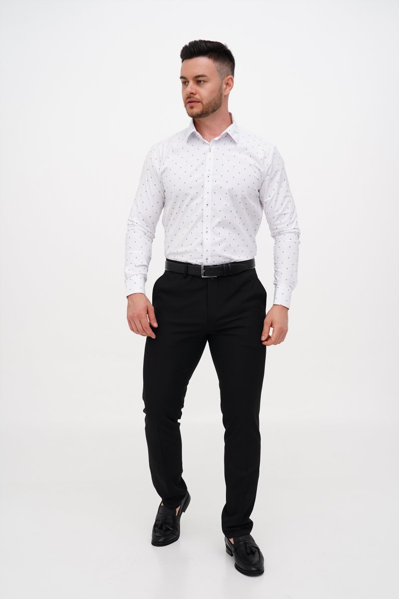 Рубашка с принтом Trend Collection 32776 Белый (GOMLEK) - Фото 2
