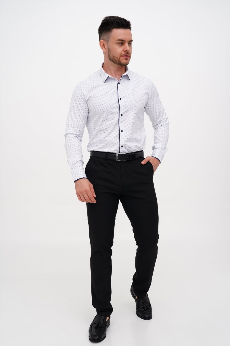 Рубашка Trend Collection 224-1 белый+принт - Фото 1