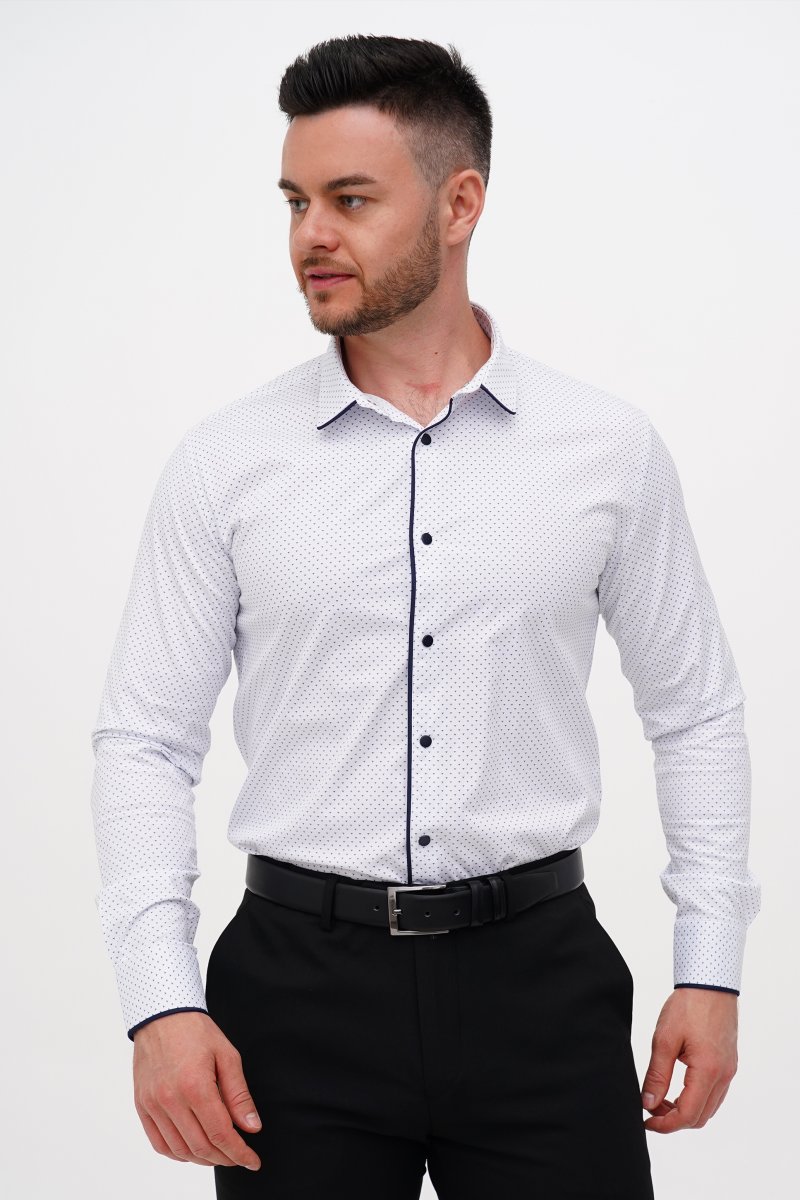 Рубашка Trend Collection 224-1 белый+принт - Фото 3