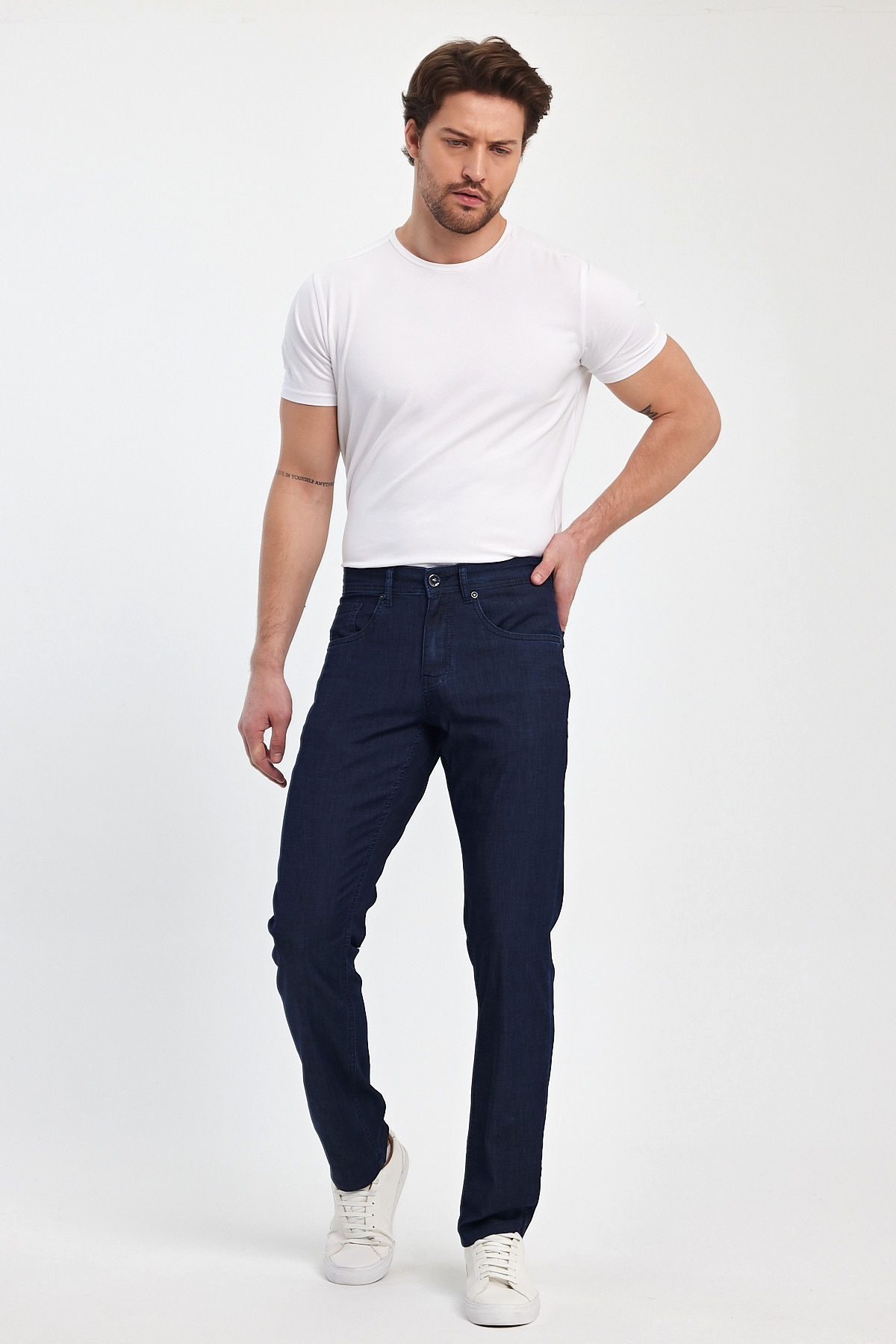 Джинсы comfort fit Trend Collection 37013-1 синий (LINA KOYU) - Фото 