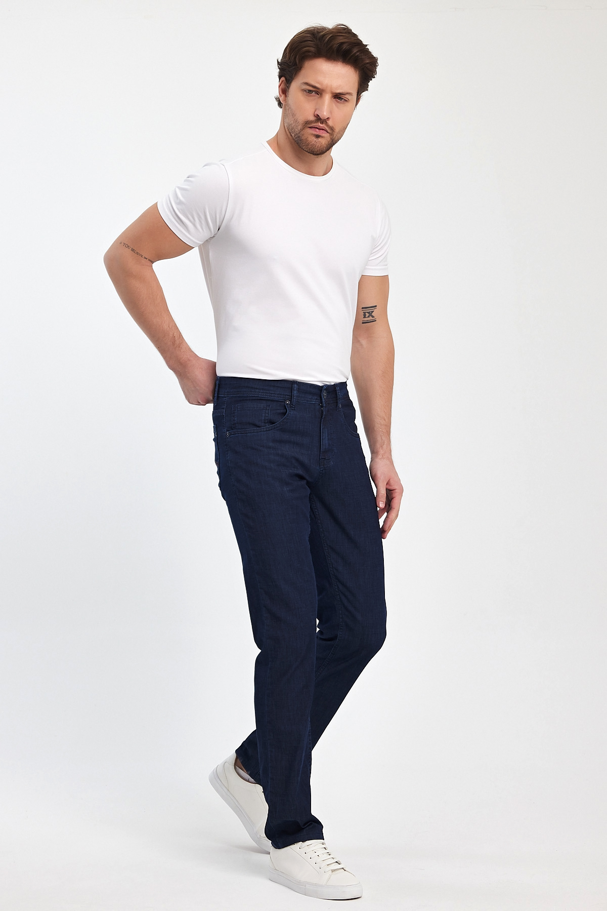 Джинсы comfort fit Trend Collection 37013-1 синий (LINA KOYU) - Фото 2