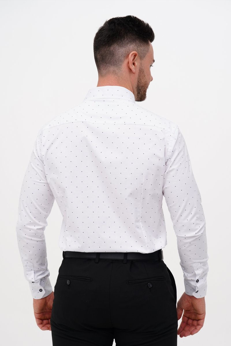 Cорочка з принтом Trend Collection 32774 Білий (BEYAZ) - Фото 