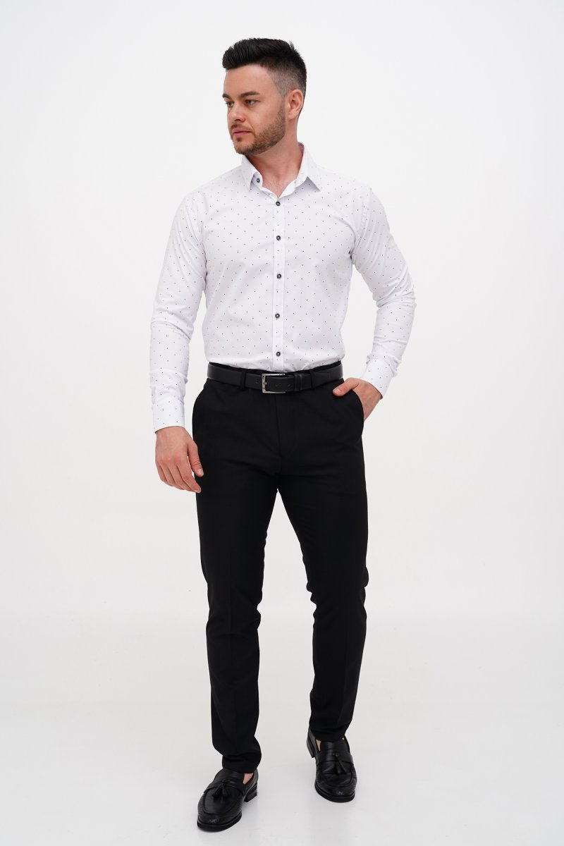 Cорочка з принтом Trend Collection 32774 Білий (BEYAZ) - Фото 2