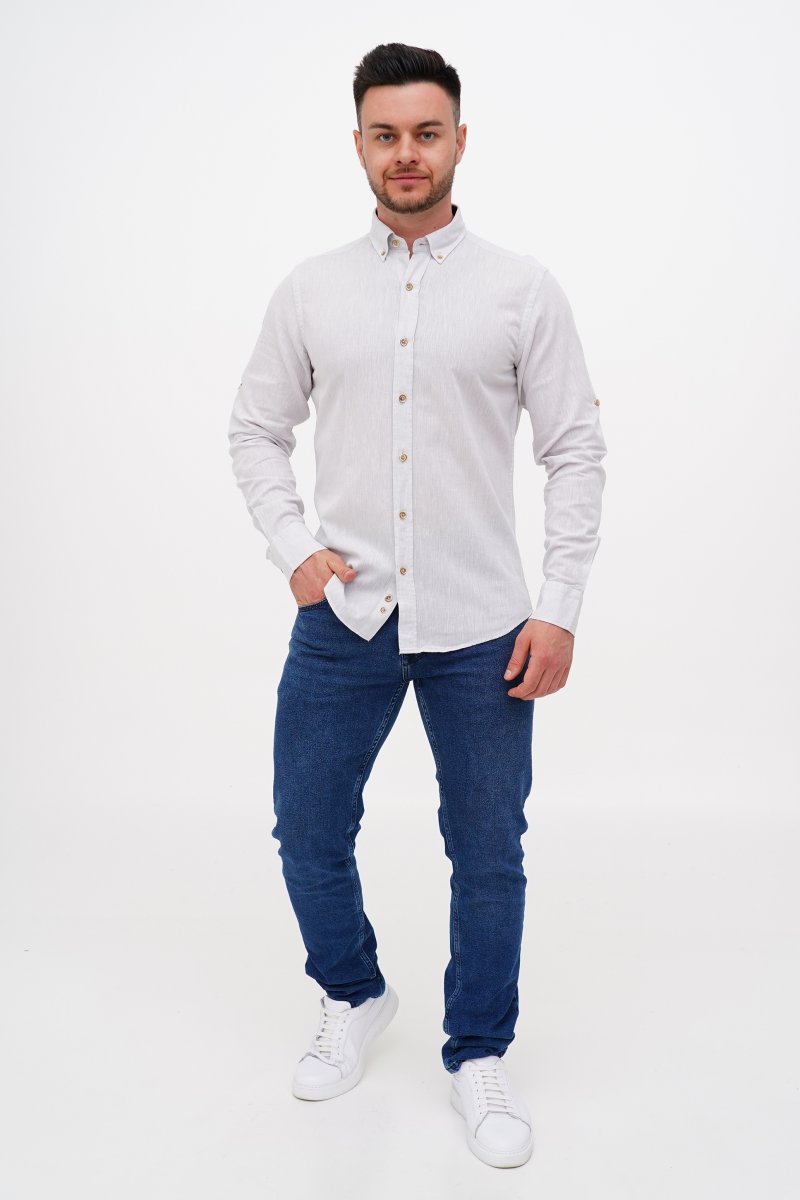 Рубашка однотонная Trend Collection U02-151 светло-серый - Фото 1