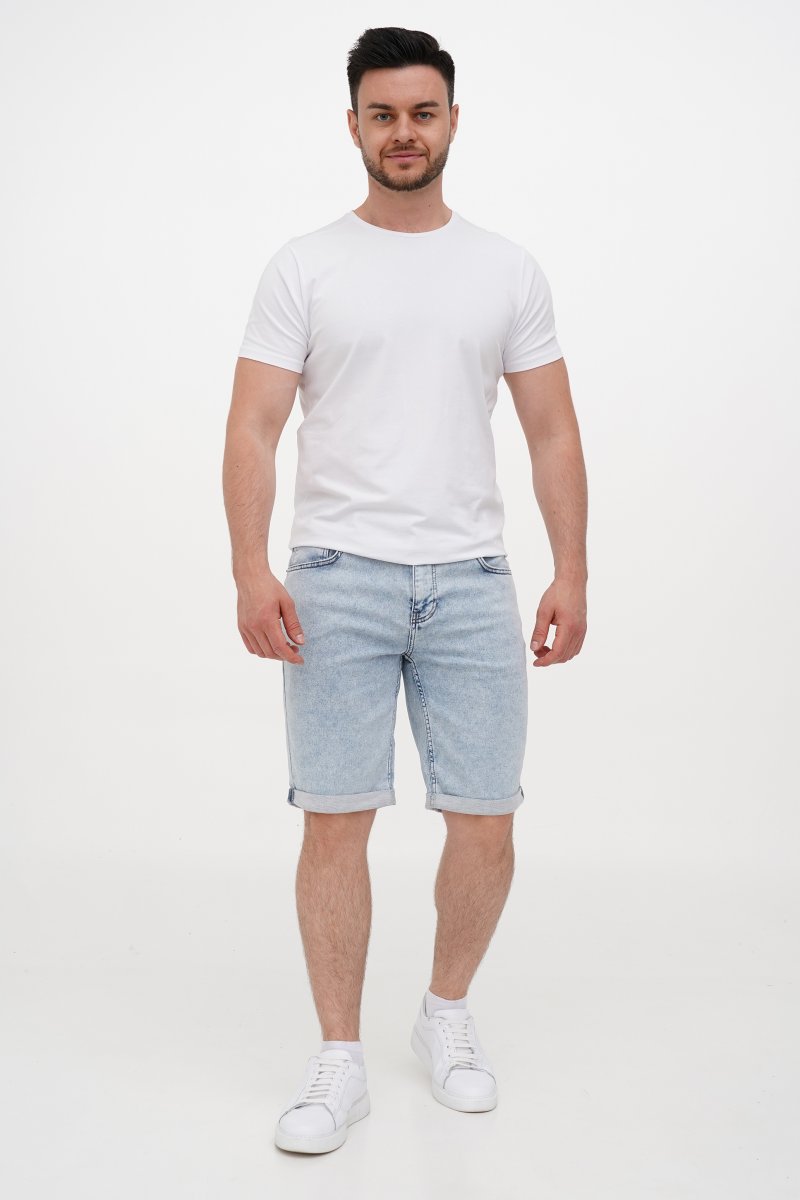Шорты джинс Trend Collection 7101 светло-синий (LIGHT BLUE) - Фото 4