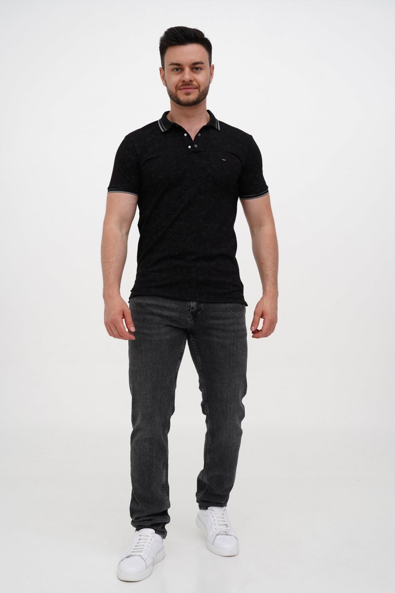 Футболка поло с принтом Trend Collection BAT 9310 черный (V02) - Фото 1
