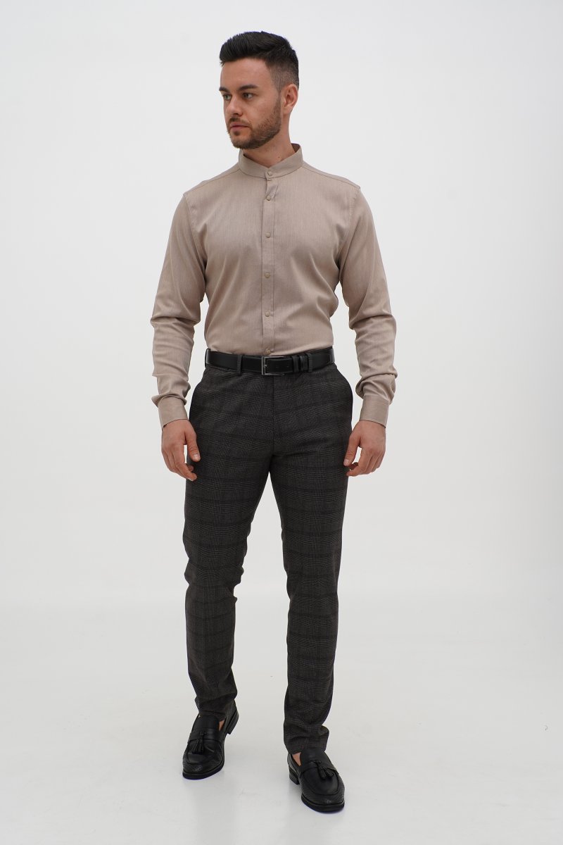 Штани slim fit Trend Collection 1259 Чорно-коричневий - Фото 2