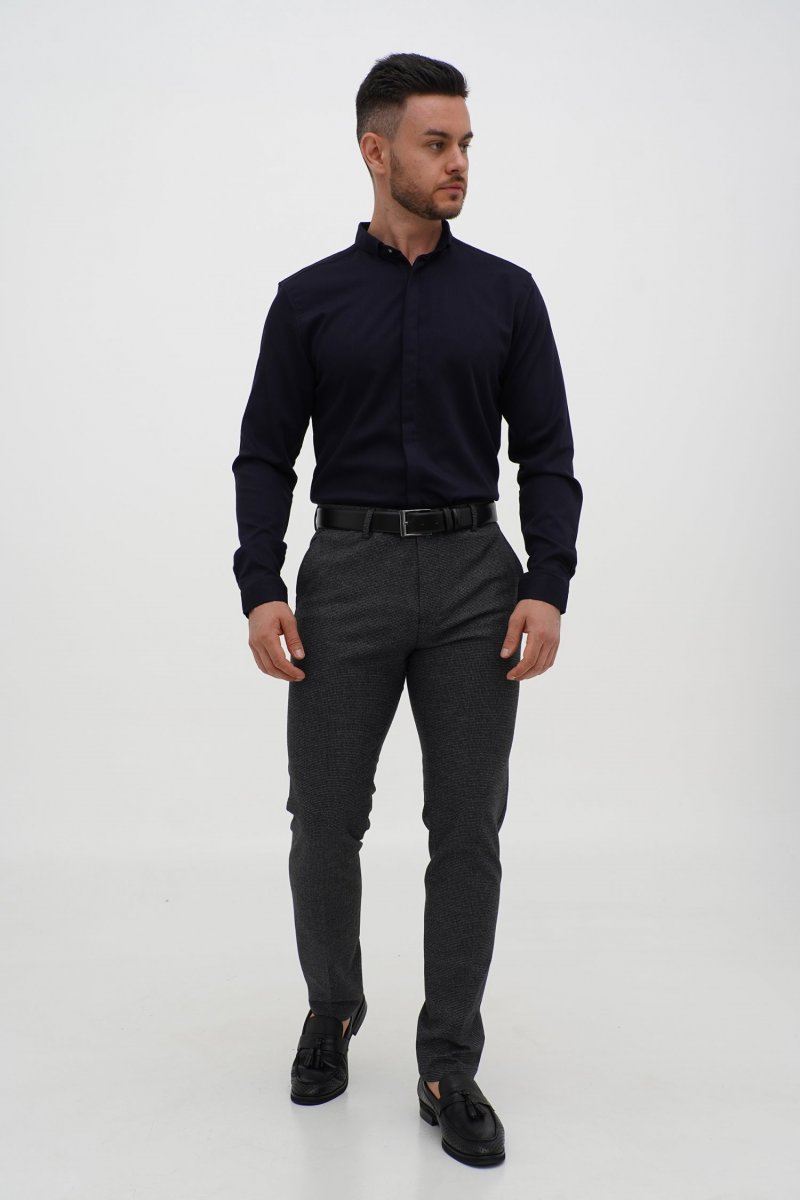 Штани slim fit Trend Collection 1258 Чорно-сірий - Фото 6