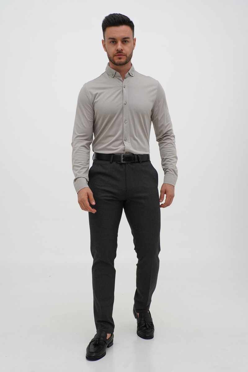 Штани slim fit Trend Collection 1257 Темно-сірий - Фото 