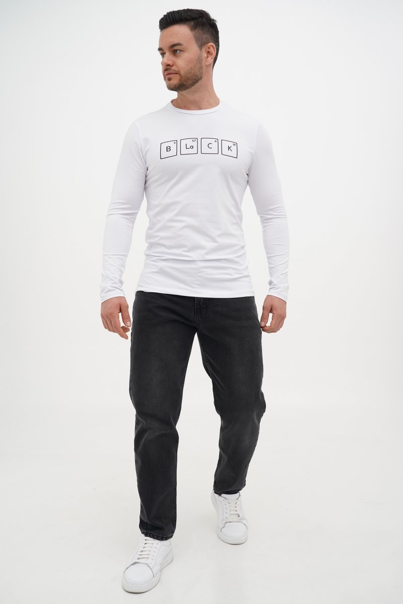 Лонгслив с принтом Trend Collection 33031 Белый (BEYAZ) - Фото 