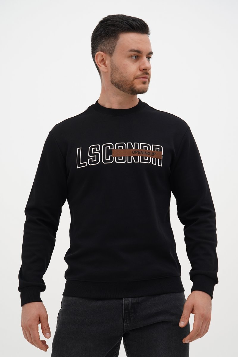 Світшот з принтом Trend Collection 2830 Чорний (BLACK) - Фото 1