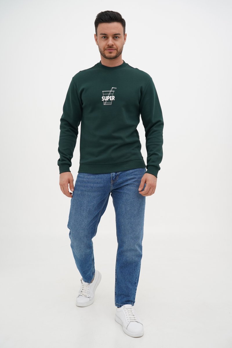 Свитшот с принтом Trend Collection 2828 зеленый (GREEN) - Фото 
