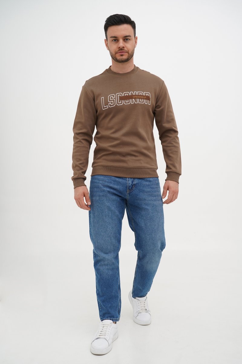 Свитшот с принтом Trend Collection 2830 коричневый (BROWN) - Фото 