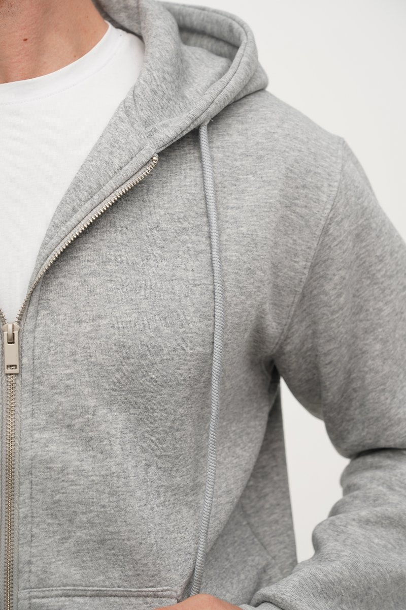 Кофта на замке спортивная флис Trend Collection 2737 светло-серый (GREY) - Фото 2
