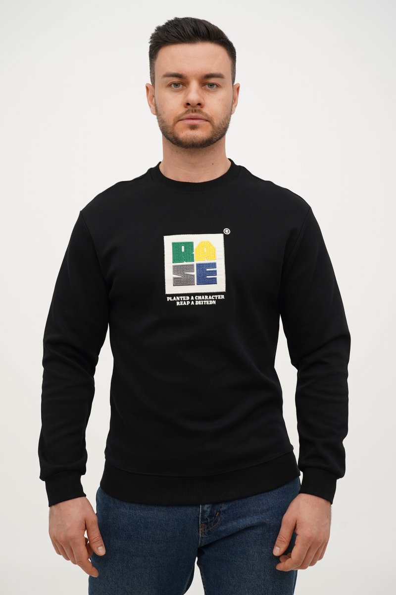 Світшот з принтом Trend Collection 2826 Чорний (BLACK) - Фото 6