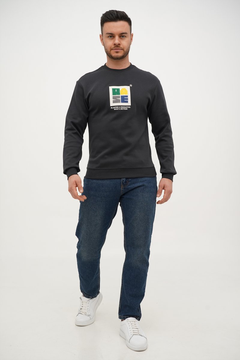 Свитшот с принтом Trend Collection 2826 сине-зеленый (BLUE/GREEN) - Фото 