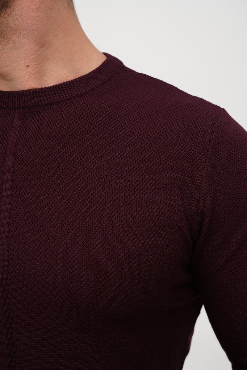 Свитер casual Trend Collection 4287 бордовый (RED) - Фото 3