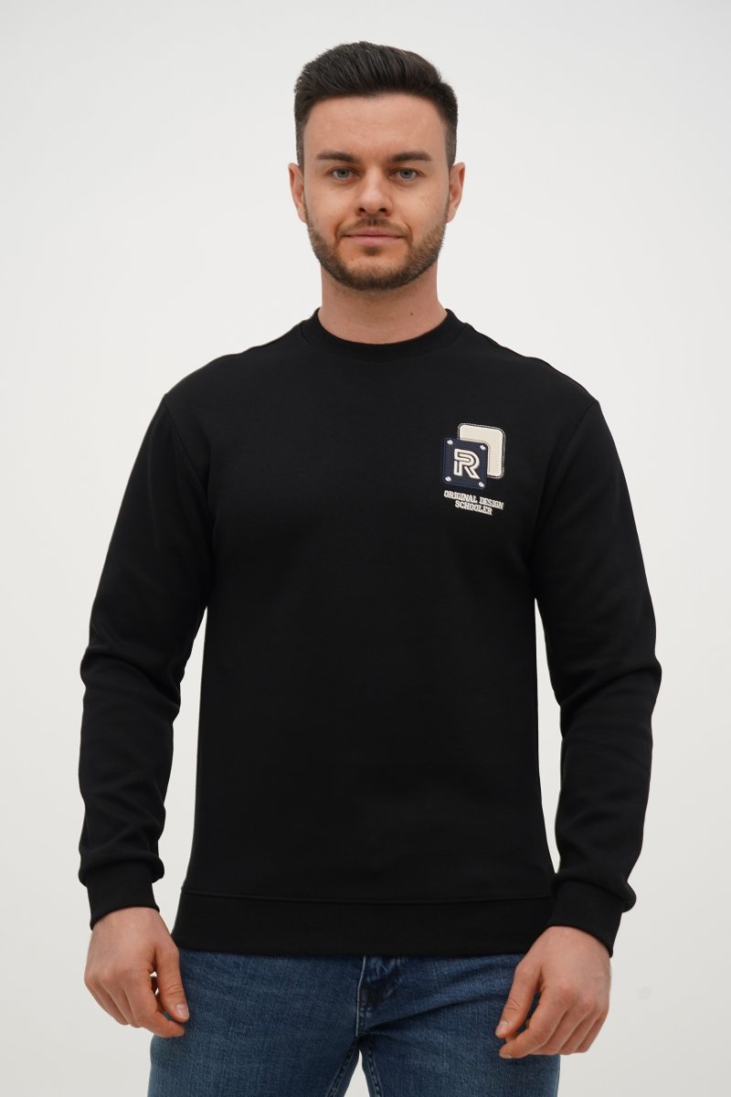 Світшот з принтом Trend Collection 2812 Чорний (BLACK) - Фото 