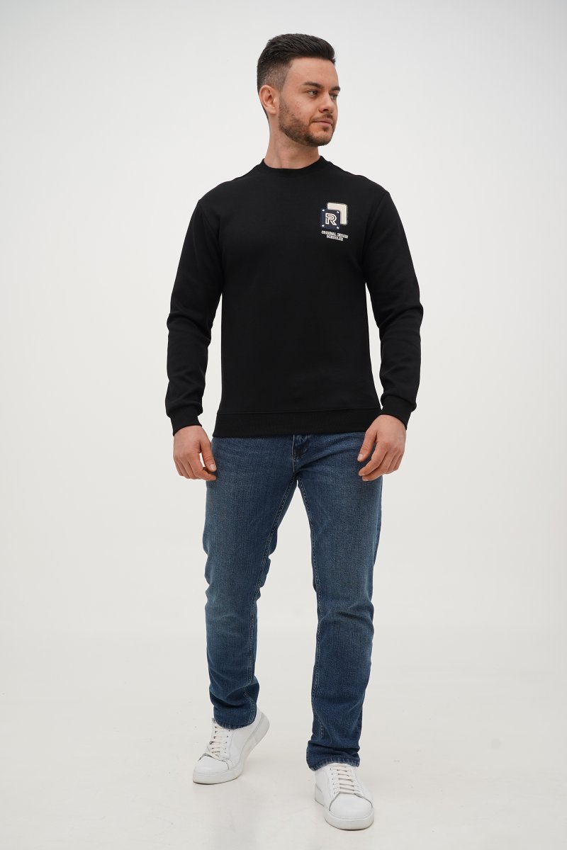 Світшот з принтом Trend Collection 2812 Чорний (BLACK) - Фото 6