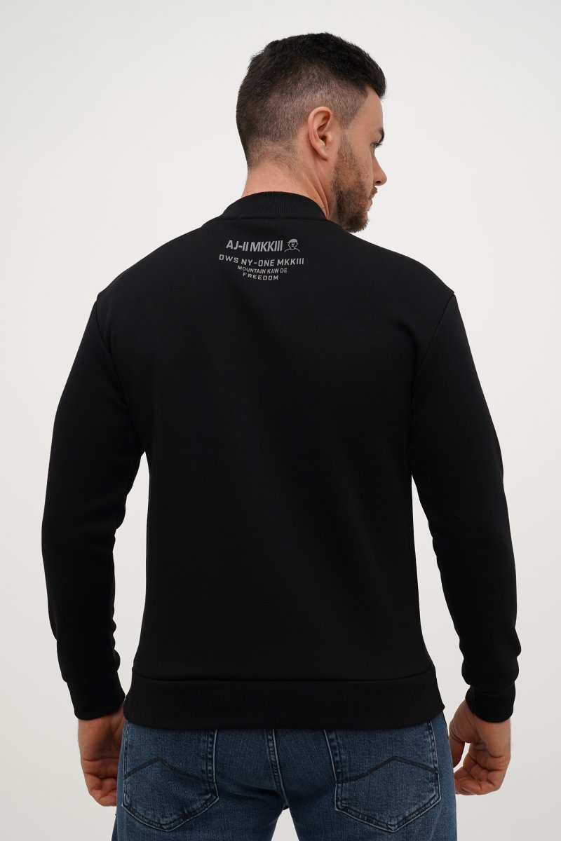 Світшот фліс з принтом Trend Collection 61609 Чорний (BLACK) - Фото 1